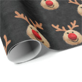 かわいいサンタトナカイのクリスマス ラッピングペーパー (ロールコーナー)