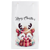 かわいいサンタトナカイ スモールペーパーバッグ (正面)