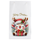 かわいいサンタトナカイ スモールペーパーバッグ (正面)