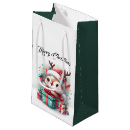 かわいいサンタトナカイ スモールペーパーバッグ