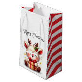 かわいいサンタトナカイ スモールペーパーバッグ (裏面アングル)