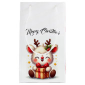かわいいサンタトナカイ スモールペーパーバッグ (正面)