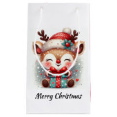 かわいいサンタトナカイ スモールペーパーバッグ (正面)