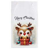 かわいいサンタトナカイ スモールペーパーバッグ (裏面)