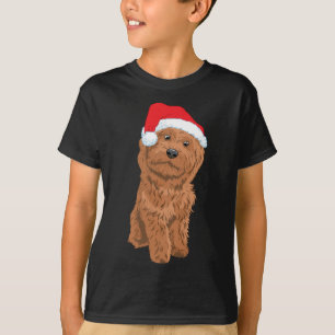 かわいいサンタドードルドッグクリスマス Tシャツ