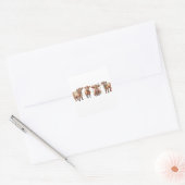 かわいいサンタハイランド牛、ムーイおもしろいクリスマス スクエアシール (封筒)