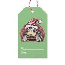 かわいいサンタハットを着たクリスマスカメ