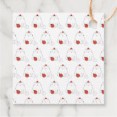 かわいいサンタハットキャットとオーナメントクリスマスホリデー フェイバータグ (裏面)