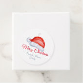 かわいいサンタハット赤と白 フェイバータグ (インサイチュ)