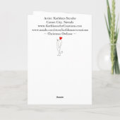 かわいいサンタハフクロムクリスマスホリデーグリーティングカード シーズンカード (裏面)