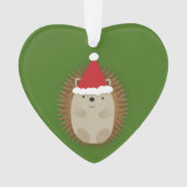 かわいいサンタハリネズミ オーナメント (正面)