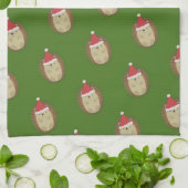 かわいいサンタハリネズミ キッチンタオル (折り畳み)