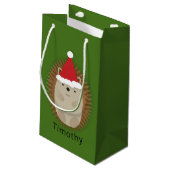 かわいいサンタハリネズミ スモールペーパーバッグ (裏面アングル)