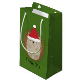 かわいいサンタハリネズミ スモールペーパーバッグ (正面アングル)