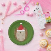 かわいいサンタハリネズミ ペーパープレート (パーティー)