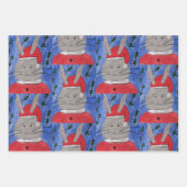 かわいいサンタバニー ラッピングペーパーシート (正面2)