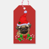 かわいいサンタパグクリスマス ギフトタグ (裏面)