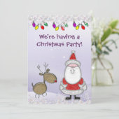 かわいいサンタフェイク宝石クリスマス招待状 招待状 (スタンド正面)