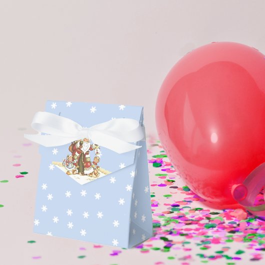 かわいいサンタフォークアートキッズクリスマススノーフレーク フェイバーボックス