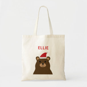 かわいいサンタベアーキッズホリデークリスマス トートバッグ