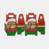 かわいいサンタベアークリスマスクリスマスゲーブルビーボックス フェイバーボックス (折り畳みなし)