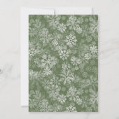 かわいいサンタベビークリスマスクロザラインベビーシャワー 招待状 (裏面)