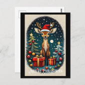 かわいいサンタベビーディアクリスマスツリーギフト ポストカード (正面/裏面)