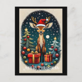 かわいいサンタベビーディアクリスマスツリーギフト ポストカード (正面)