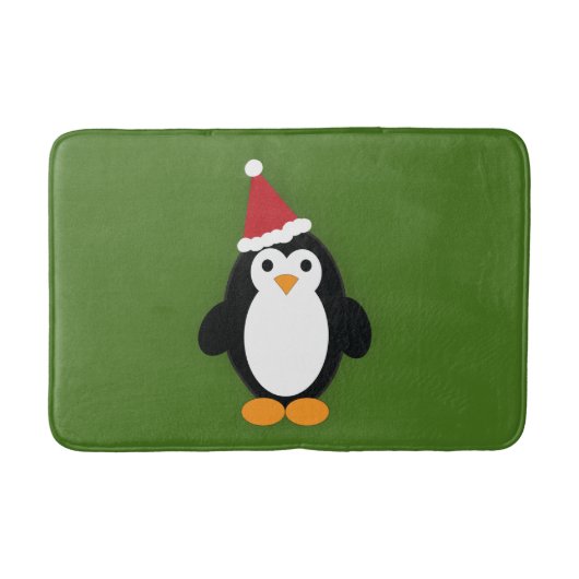 かわいいサンタペンギン バスマット (正面)