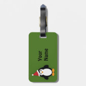 かわいいサンタペンギン ラゲッジタグ (裏面縦)