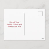 かわいいサンタホースnギフトハッピーホリデークリスマス シーズンポストカード (裏面)