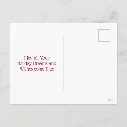 かわいいサンタホースnギフトハッピーホリデークリスマス シーズンポストカード (裏面)