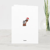 かわいいサンタホースn贈り物ハッピーホリデーズクリスマス シーズンカード (裏面)