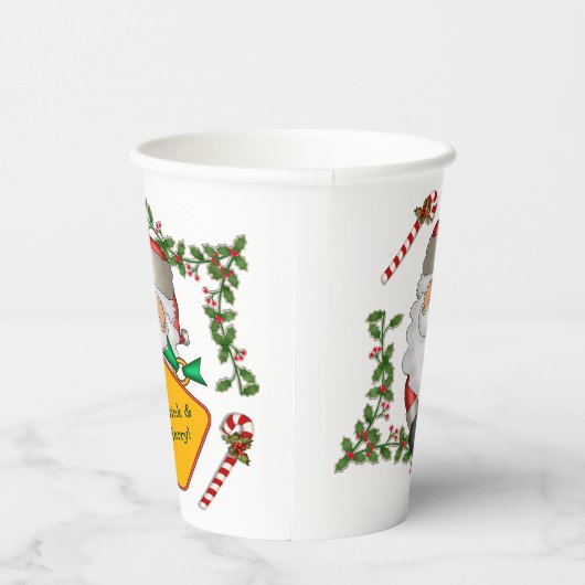 かわいいサンタメッセージボードクリスマス 紙コップ (右)