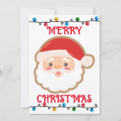 かわいいサンタメリークリスマスイン空白のドカード シーズンカード (正面)