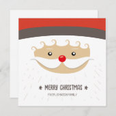 かわいいサンタメリークリスマスカード (正面/裏面)