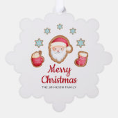 かわいいサンタメリークリスマス オーナメントカード (裏面)