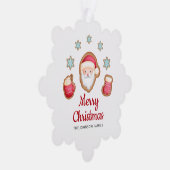 かわいいサンタメリークリスマス オーナメントカード (右)