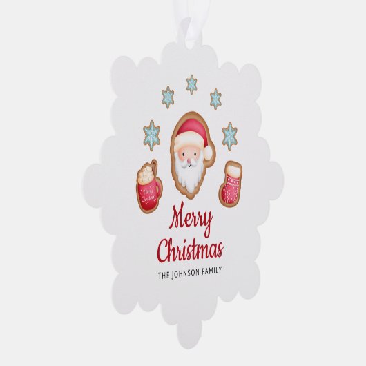 かわいいサンタメリークリスマス オーナメントカード (右)