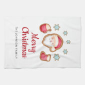 かわいいサンタメリークリスマス キッチンタオル (横)
