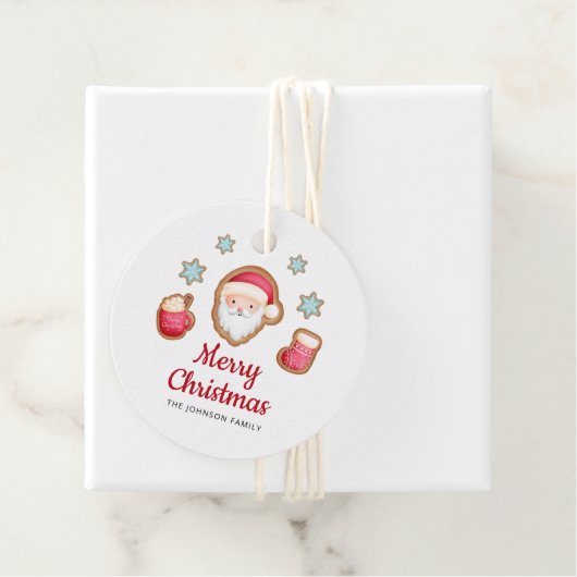 かわいいサンタメリークリスマス フェイバータグ (インサイチュ)