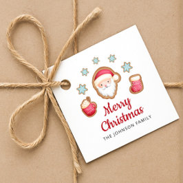 かわいいサンタメリークリスマス フェイバータグ