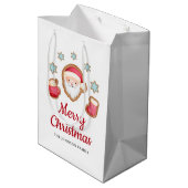 かわいいサンタメリークリスマス ミディアムペーパーバッグ (裏面アングル)