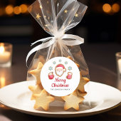 かわいいサンタメリークリスマス ラウンドシール