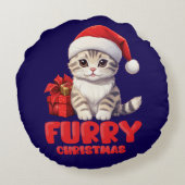 かわいいサンタ子猫の枕 ラウンドクッション (裏面)