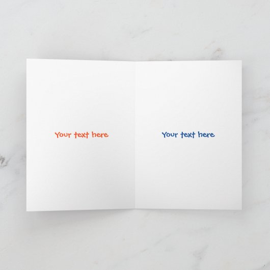 かわいいサンタ帽をかぶったハッピーなカニの漫画 カード (内部)