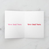 かわいいサンタ帽を被ったタコのクリスマス漫画 カード (内部)