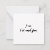 かわいいサンタ帽を被ったラクダ ノートカード (裏面)