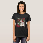 かわいいサンタ明るいホホホメリークリスマスホリデー Tシャツ (正面フル)