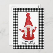 かわいいサンタ格言カスタマイズ可能なホリデーカード ポストカード (正面/裏面)